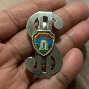Vintage Silver Dollar Sign Money Clip